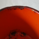 Vintage red metal pots kitchen storage