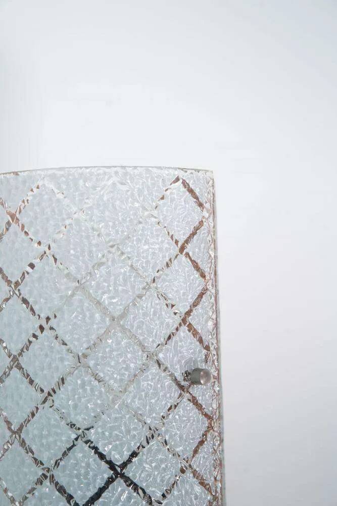 Vintage 1960s wall light, milk glass and bohemian teak.