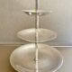 Vintage silver metal display stand – 3 tiers