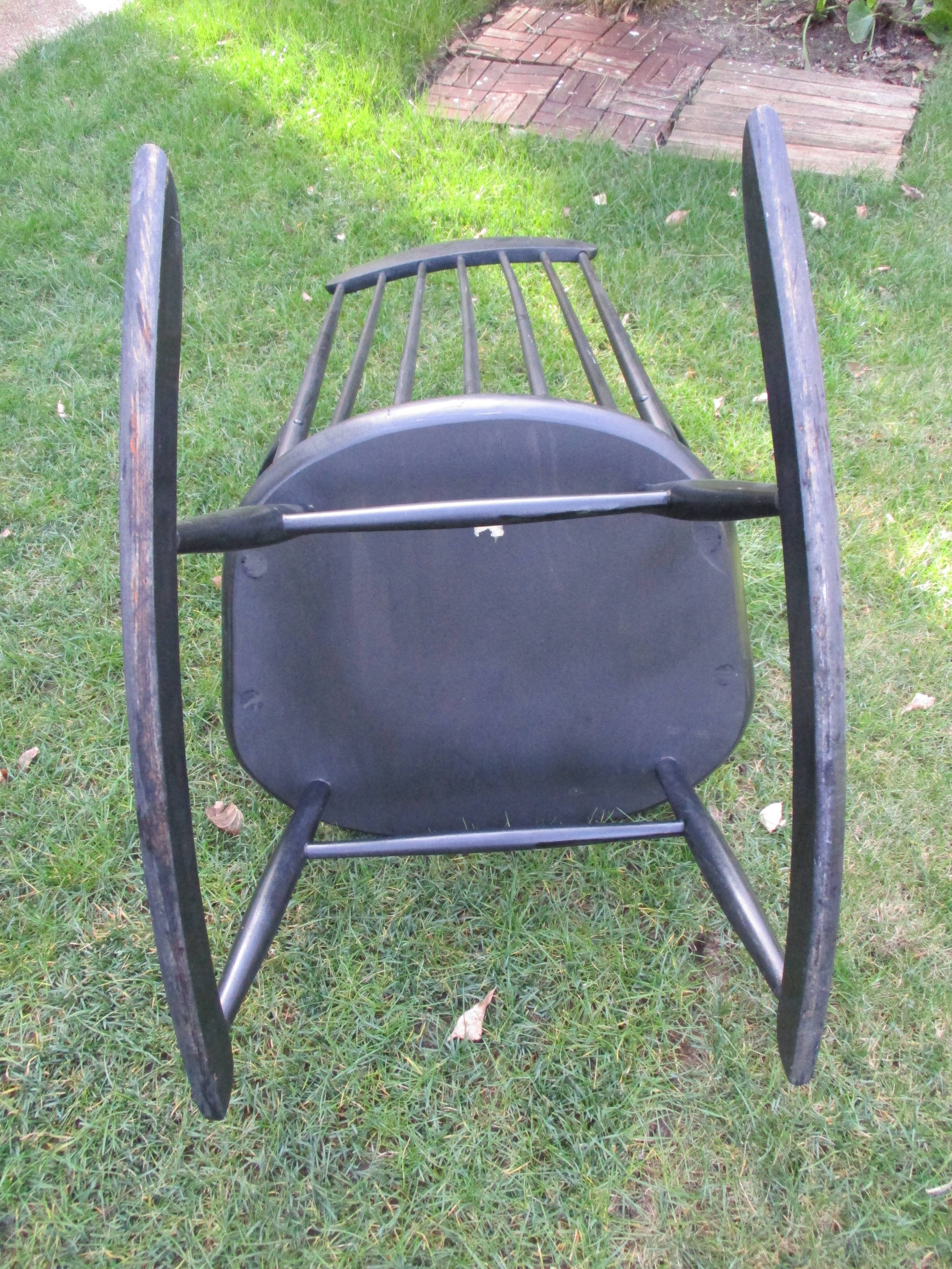 Black beech rocking chair, Stol Kamnik, 60s.