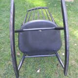 Black beech rocking chair, Stol Kamnik, 60s.