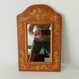 Vintage hand painted wooden mirror 46*30