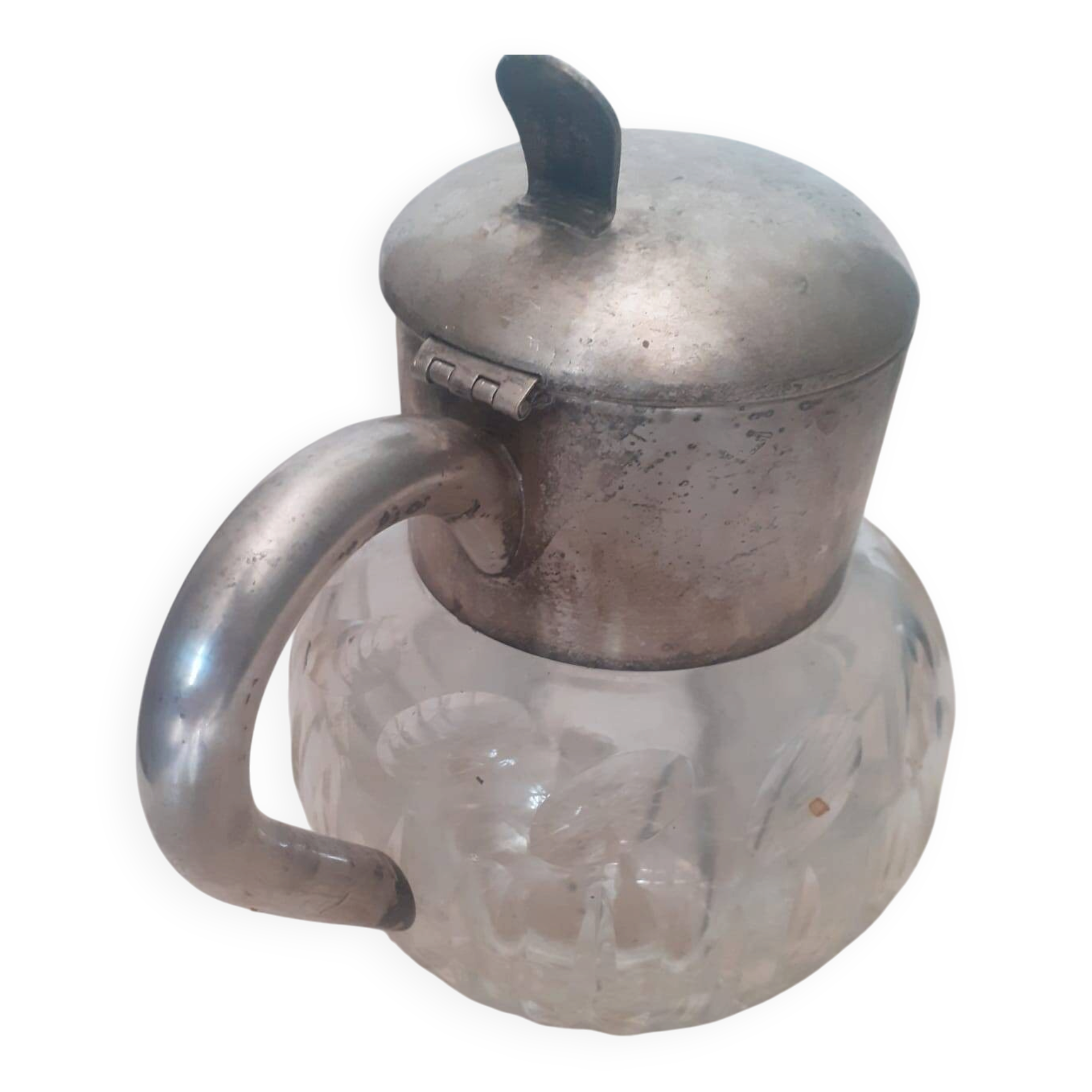Crystal and Silver Carafe