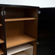 Black brutalist bar cabinet
