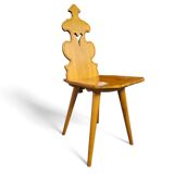 Chaises et table Cepelia Tiroler, ensemble de 5 pièces, Pologne, années 1960, marquées.