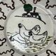 Old terracotta plate decorated with chickens, Portugal, 20th century.