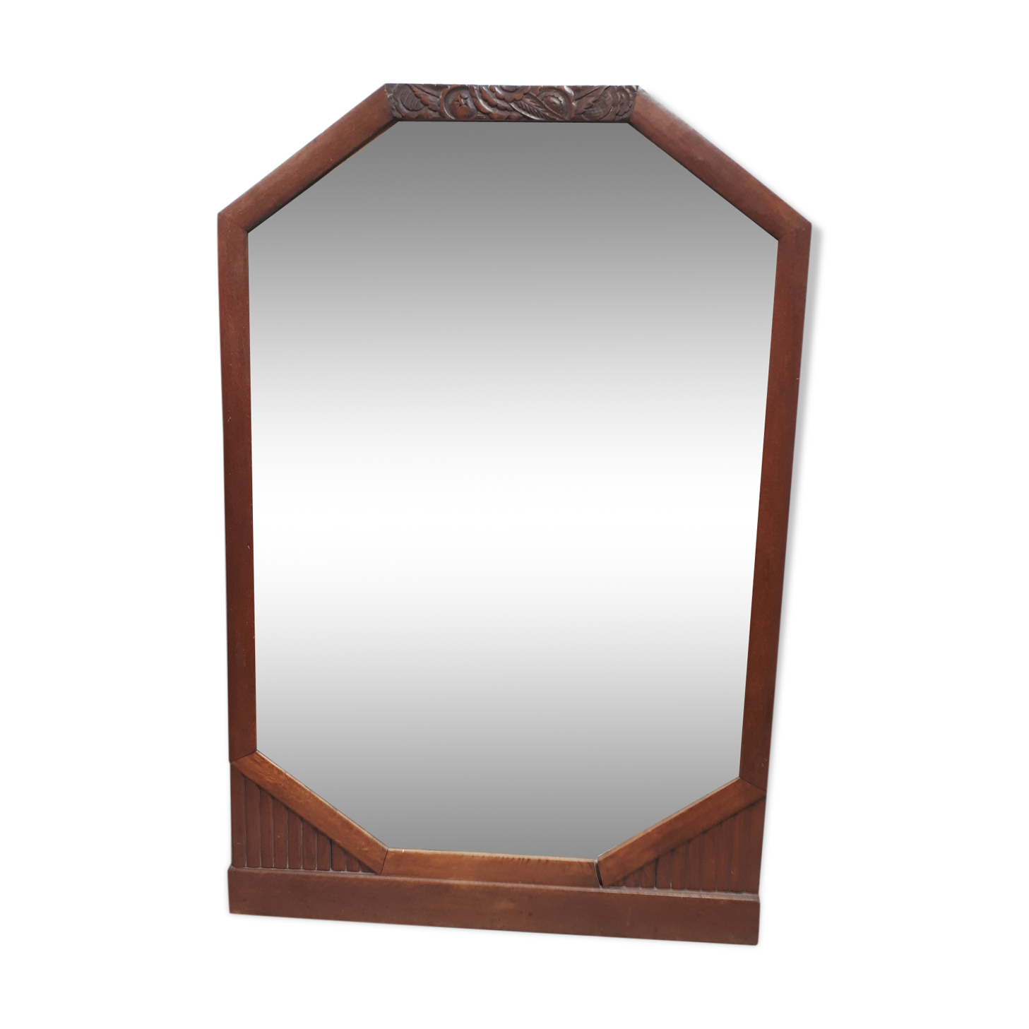 Wood mirror carved art deco 1930