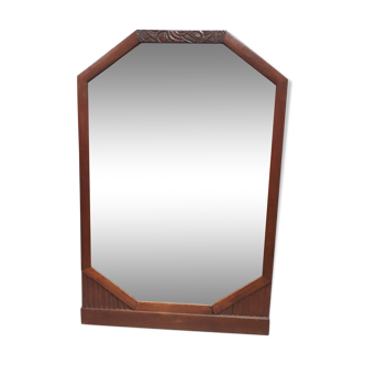 Wood mirror carved art deco 1930