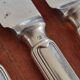 Ercuis - Set of 4 table knives model Chinon with metal outline.