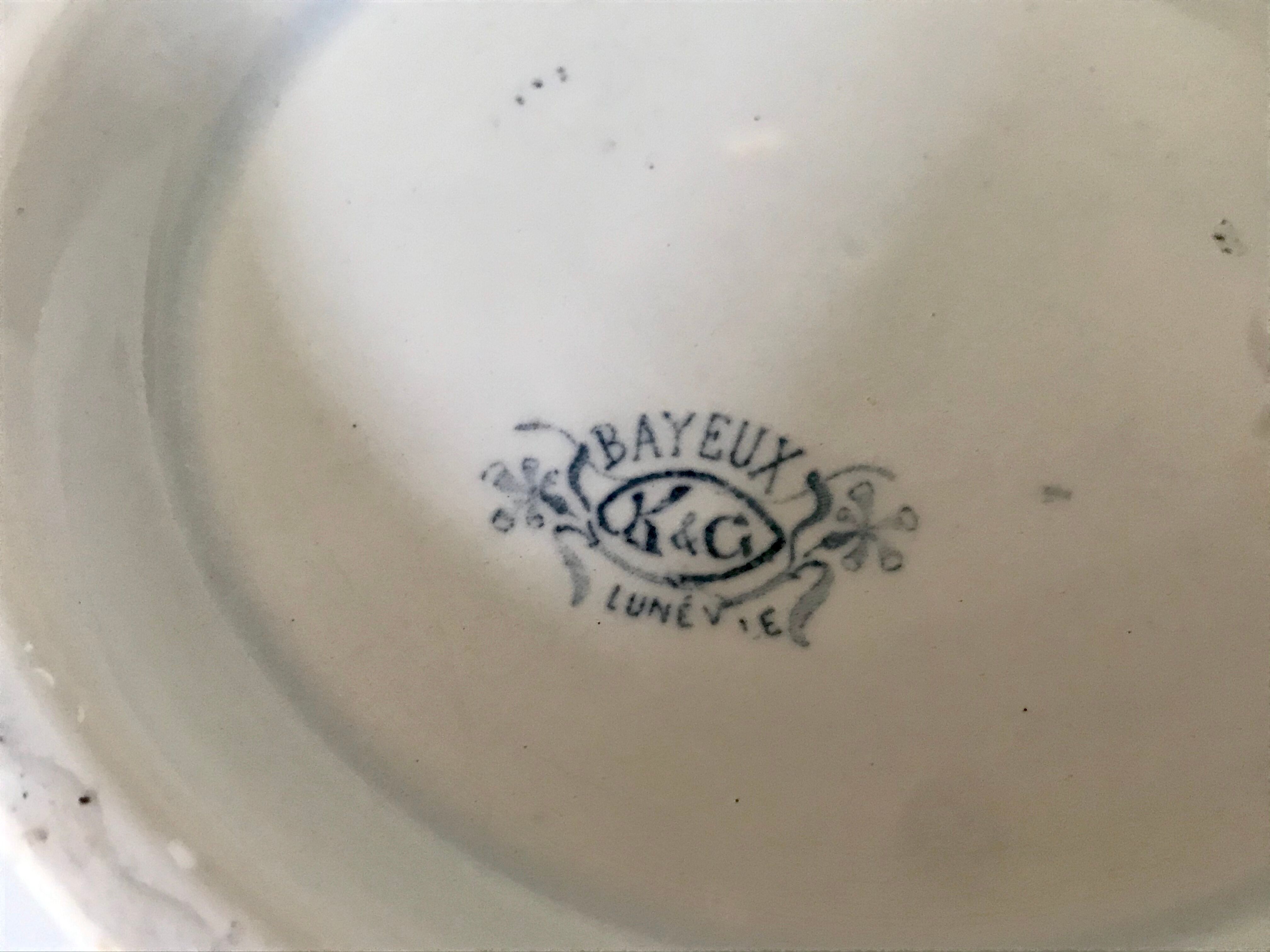 Salad bowl Lunéville Art Nouveau