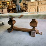 Table basse 1940 noyer et onyx