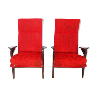 Pair of Parker Knoll 1950 armchairs