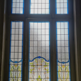 Fenêtre a imposte en vitrail Art Déco vers 1900 XX siècle