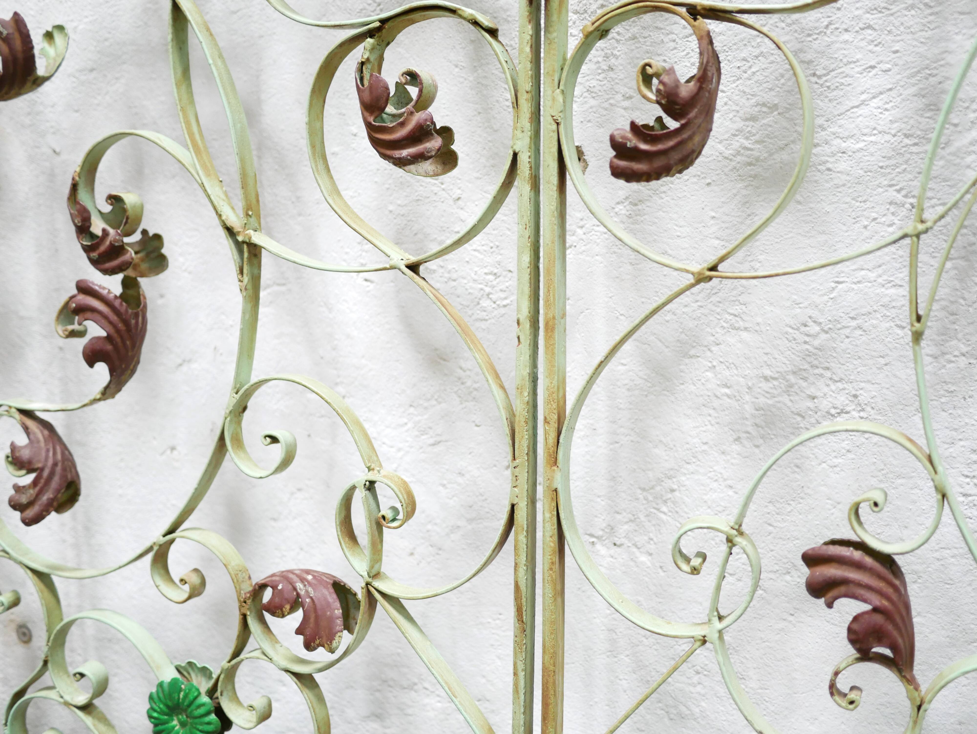 Antique art deco wrought iron screen