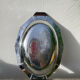Art Deco silver-plated metal and wood dish