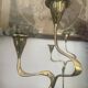 Pair of organic brass candlesticks