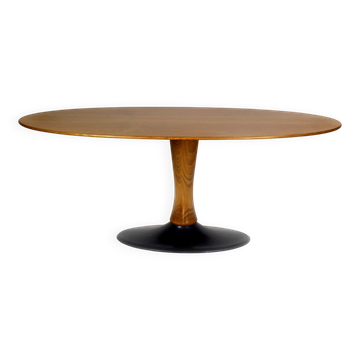 Mid-Century Modern Oval Tulip Coffee Table from Drevotvar, 1960s