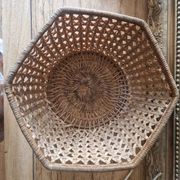 Panier ancien vintage esprit cannage