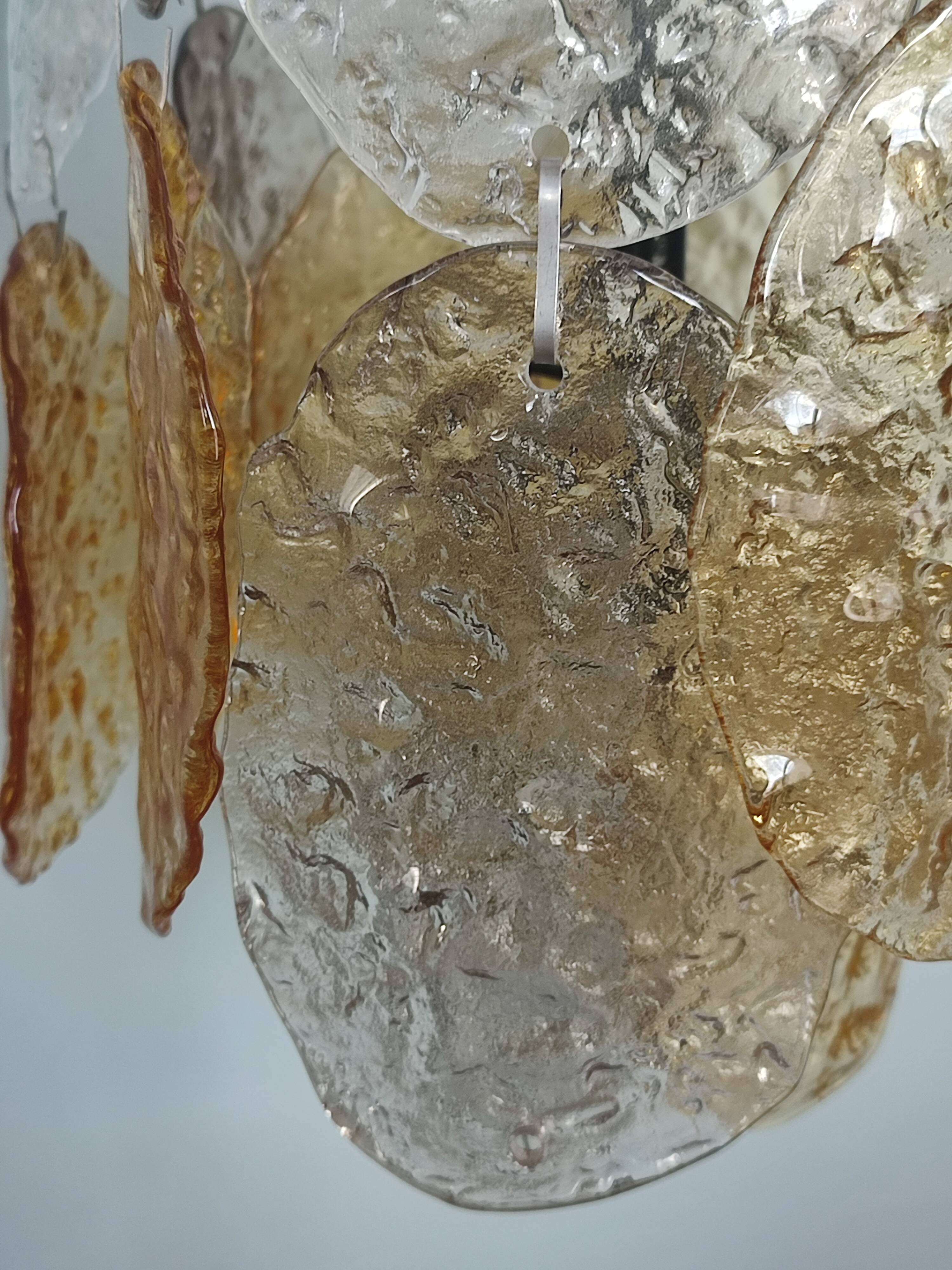 Vintage Murano Glass Disc Chandelier