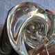 Vintage twisted crystal lamp base from Sèvres, 1960s-70s.