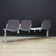 Grey aluminium bench, Danish design, 1960s, production: Denmark