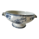 Vegetable dish U&C Sarreguemines with handles, Royat model in blue decoration.