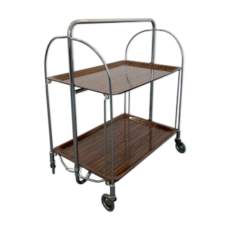 Mid-century foldable serving trolley from bremshey solingen,1960s