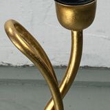 Lampe vintage ondulée de forme libre, abat-jour bouclé