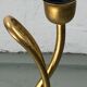Lampe vintage ondulée de forme libre, abat-jour bouclé