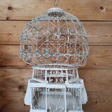 White retro bird cage