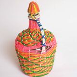 Multicolored scoubidou bottle