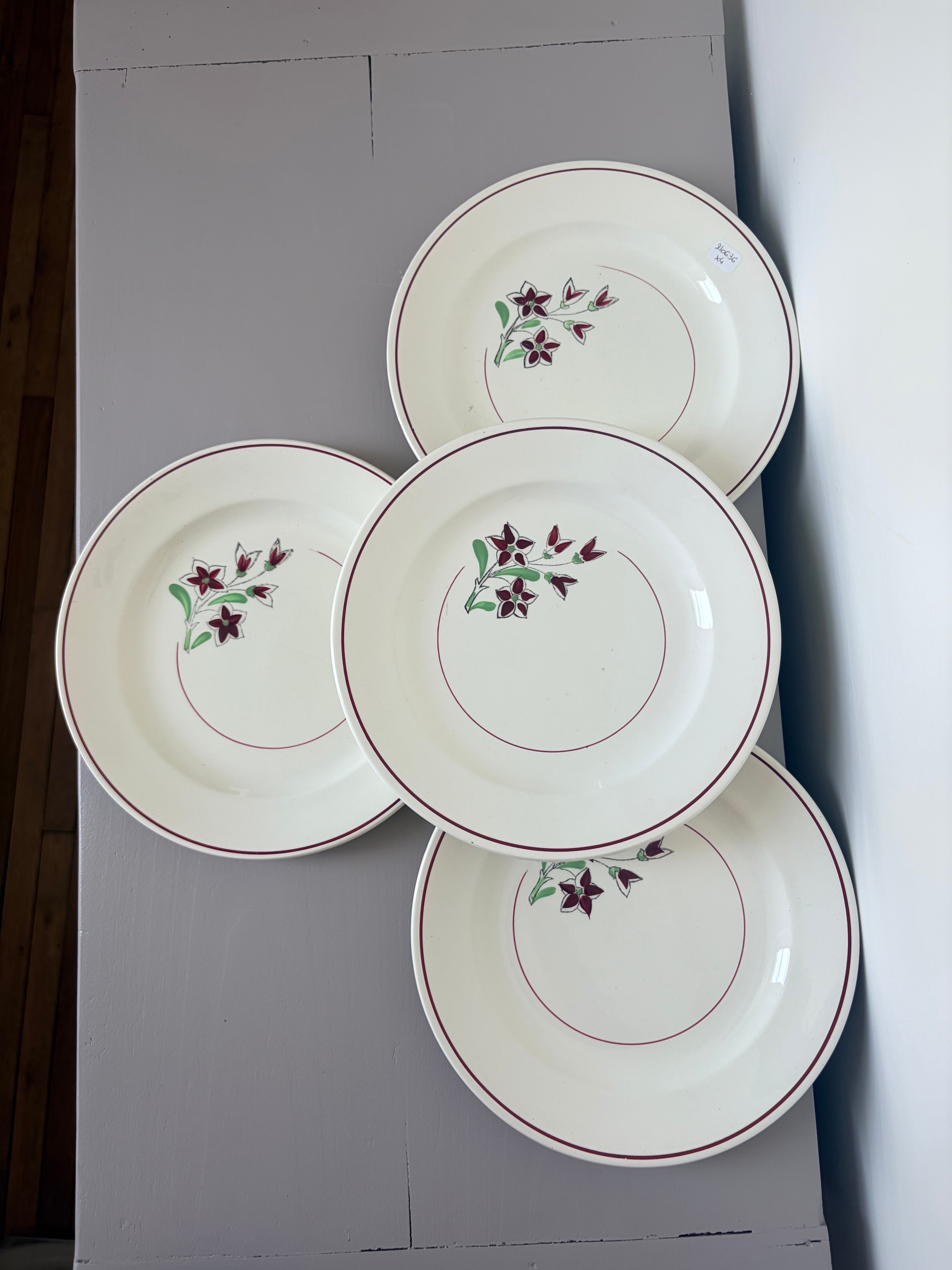 4 vintage flat plates from the Salins factory 210636