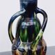Art Nouveau Mini Vase Drip Glaze Faienceries Belgium with 3 Twisted Handles