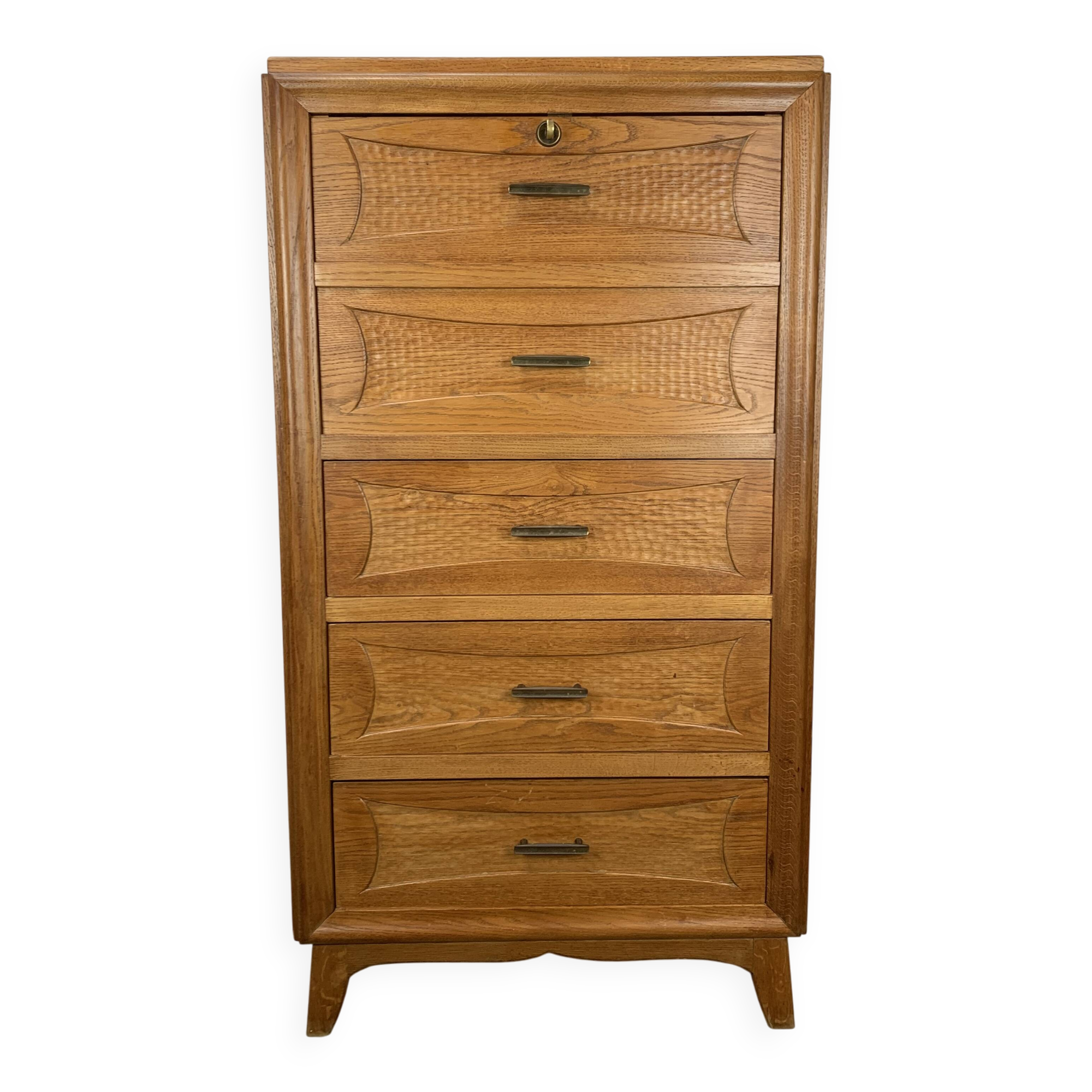 Vintage oak chest of drawers from the 50s