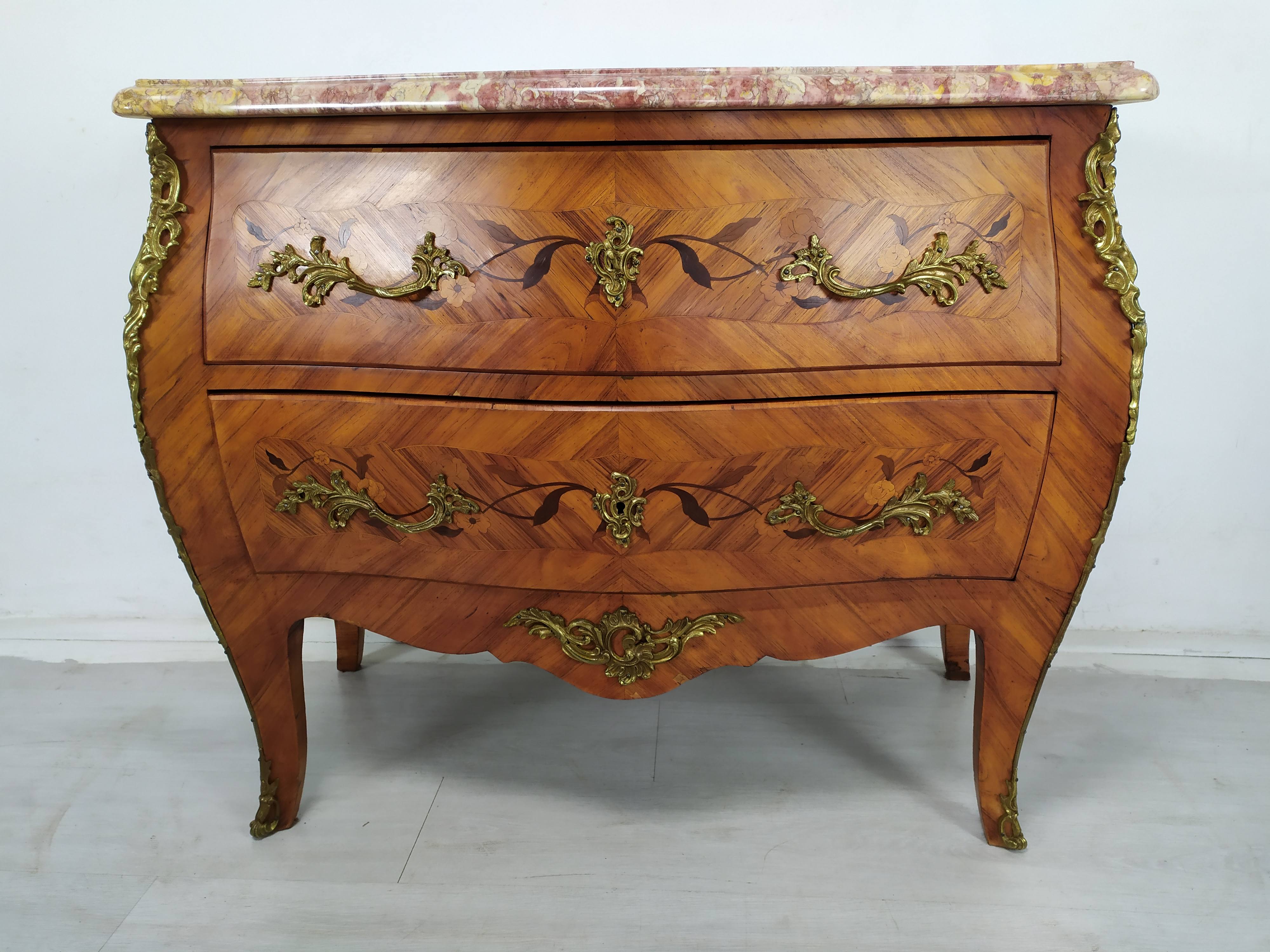 Curved chest of drawers louis XV