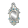 Miroir Vénitien En Verre De Murano Incolore Et Bleu