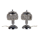 Pair of vintage metal and tassel lamps