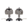 Pair of vintage metal and tassel lamps