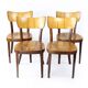 Ensemble de 4 chaises à repas par Tatra en noyer, Tchécoslovaquie 1960