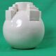 Art Deco cracked ceramic ball vase