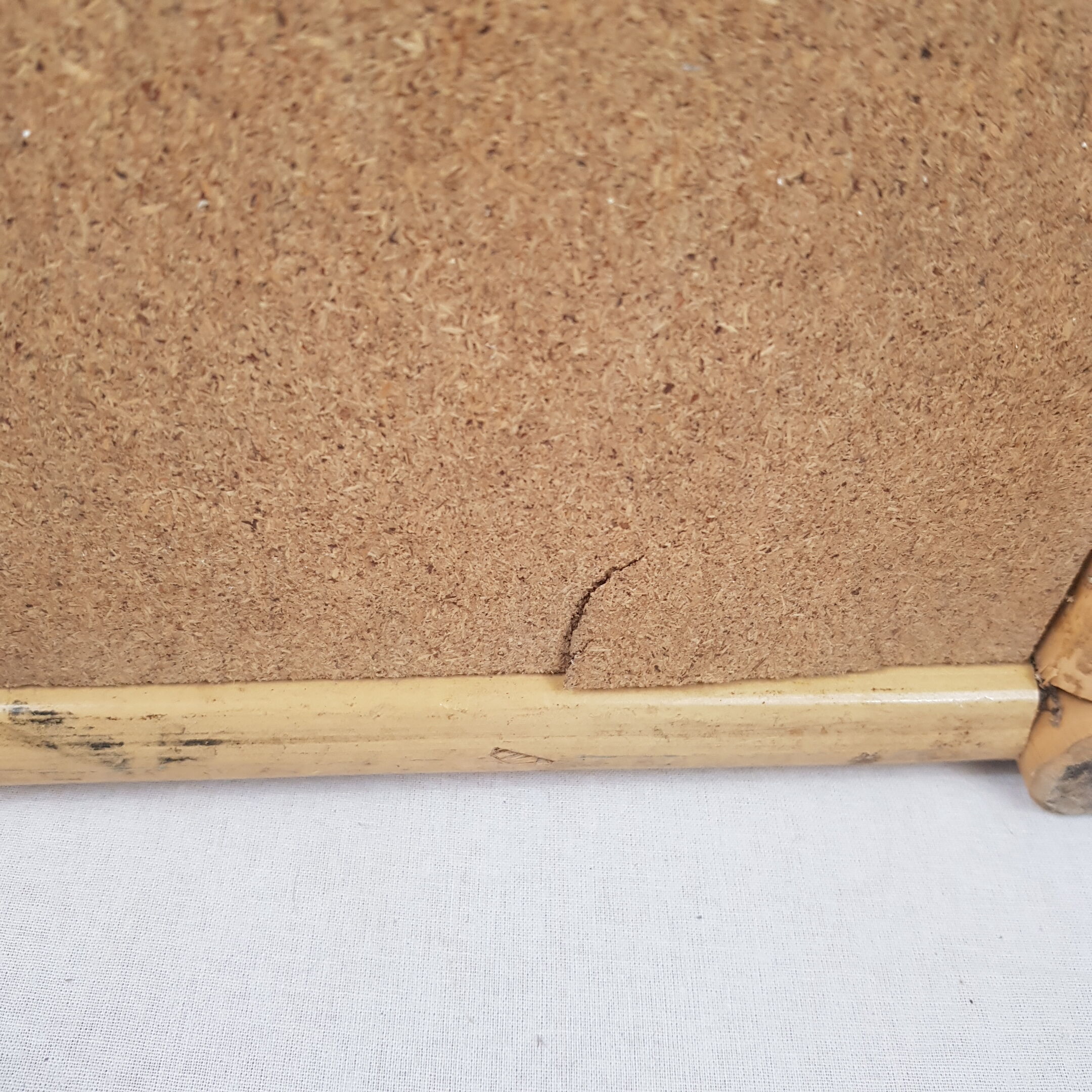 Square-shaped indoor gardener in vintage rattan bamboo