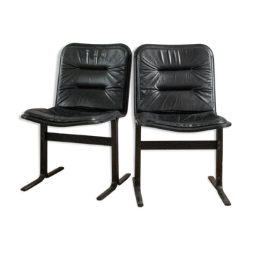 Pair of leather chairs