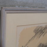 Original Lithograph by listed Swedish Artist Hugo Zuhr, Signed, 1960's
