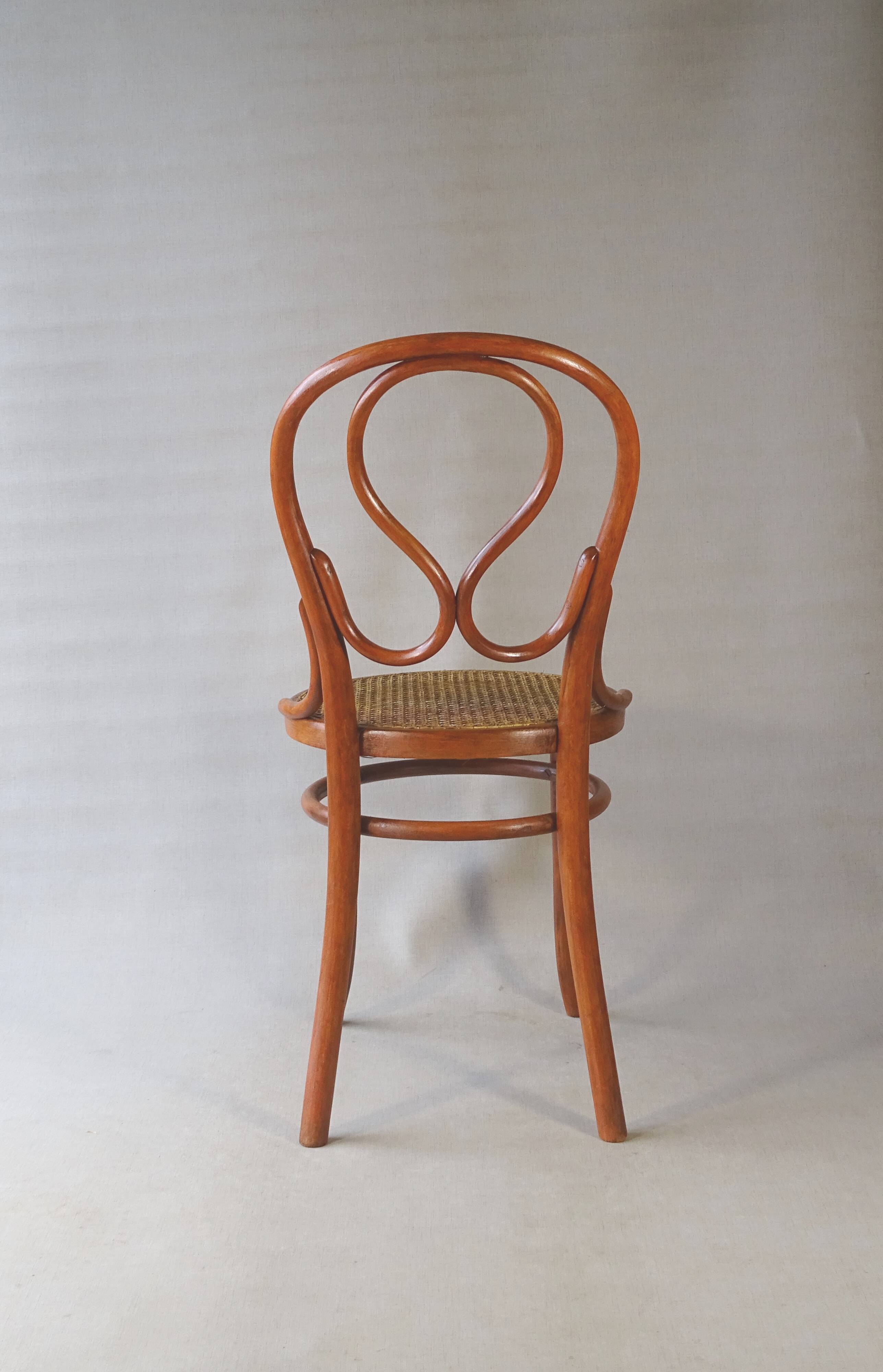 Chaise bistrot cannée Thonet dite "Oméga" n°20, 1890