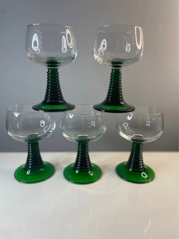 5 verres Roemer vintage