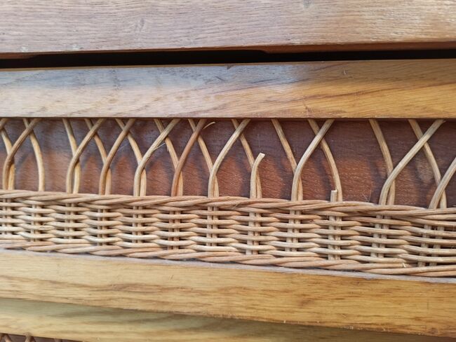 Small vintage rattan cabinet