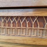 Small vintage rattan cabinet