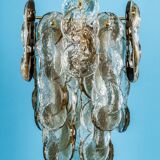 Smoked glass suspension by Murano, Kalmar, Austria, 1970s