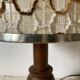 Lampe vintage bois tourné 56 cm , 1970