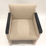 Reupholstered 1980s armchair